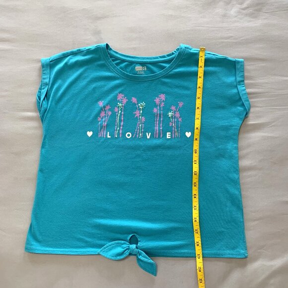 Crazy 8 Children's Place Grils T-shirts Blue Green Size 14 Unicorn Short Sleeves - Picture 5 of 16
